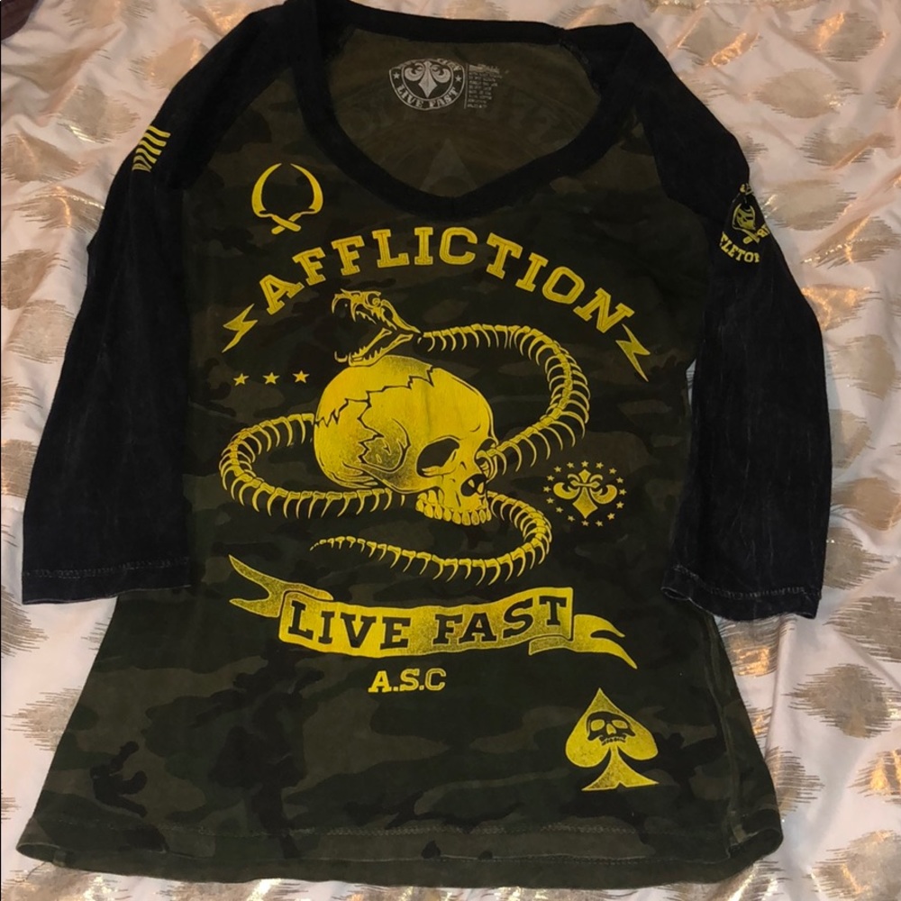 Affliction 3/4 sleeves